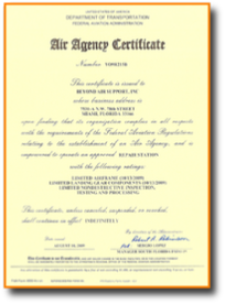 Air Agency Certificate